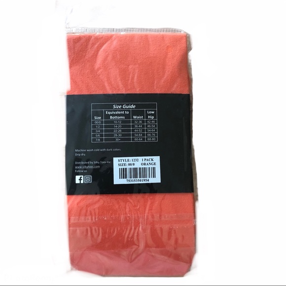 Silky Toes Tights Plus Size Orange 10-12 - Picture 2 of 5